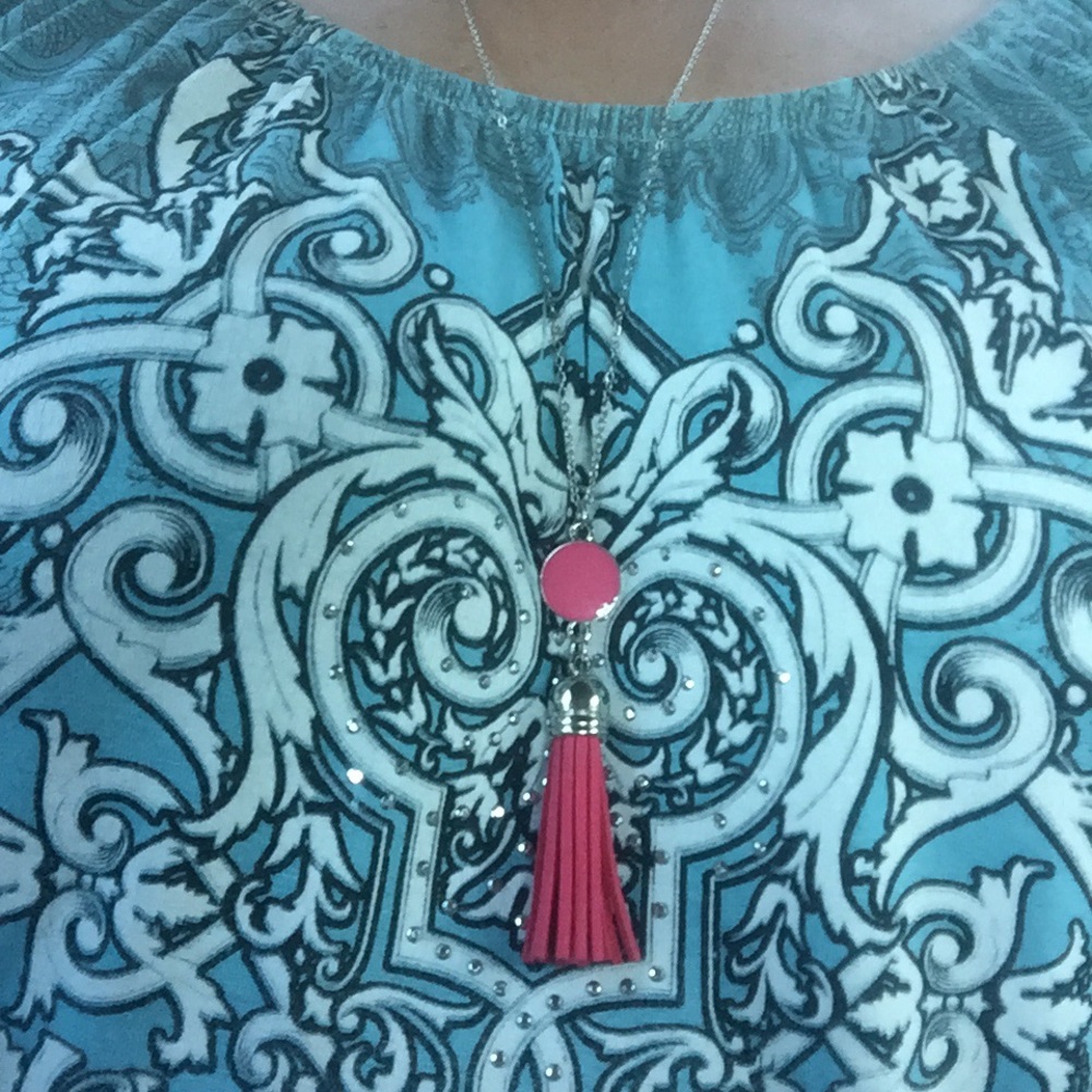 Bohemian Faux Leather Tassel Necklace