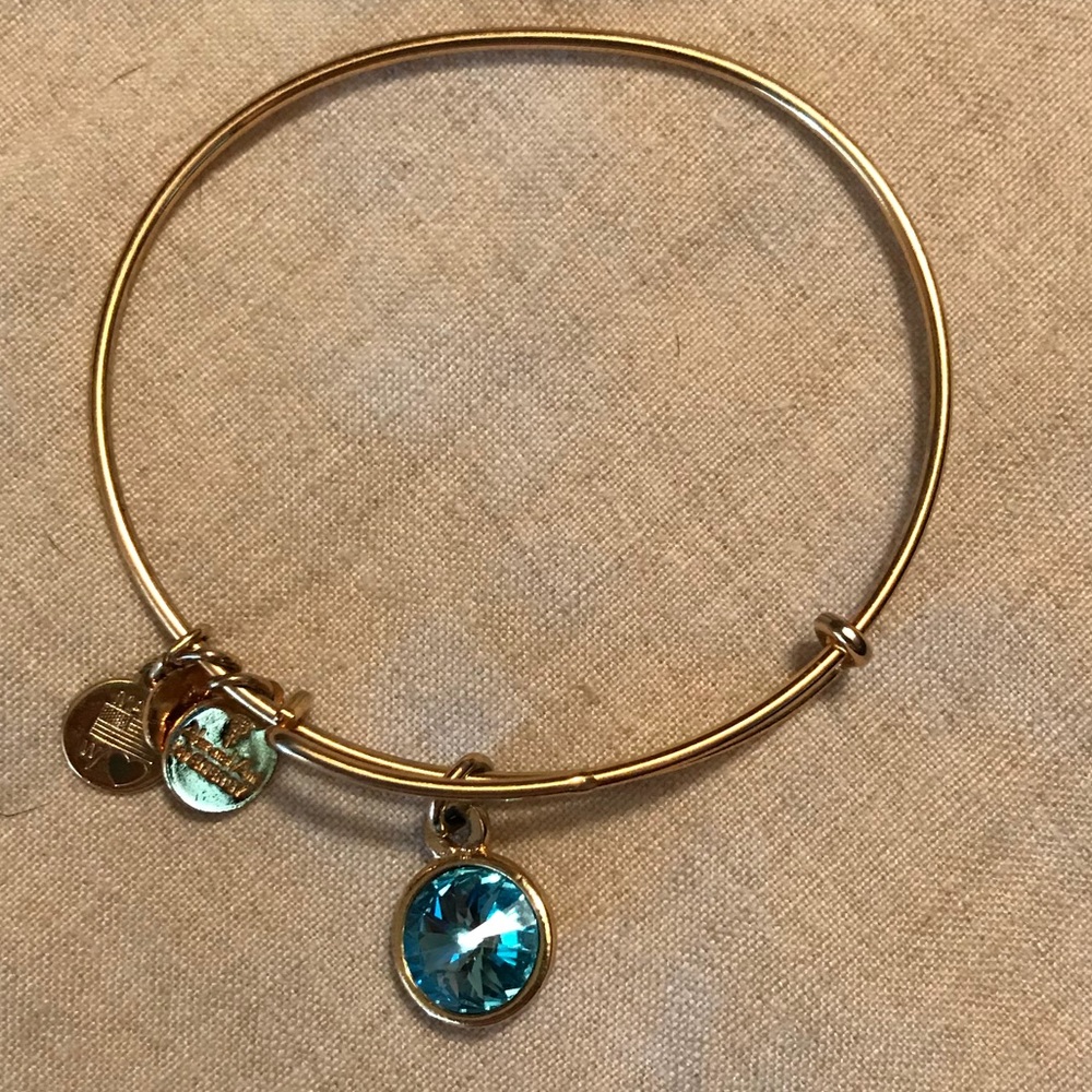 Alex and Ani Aquamarine birthstone bracelet