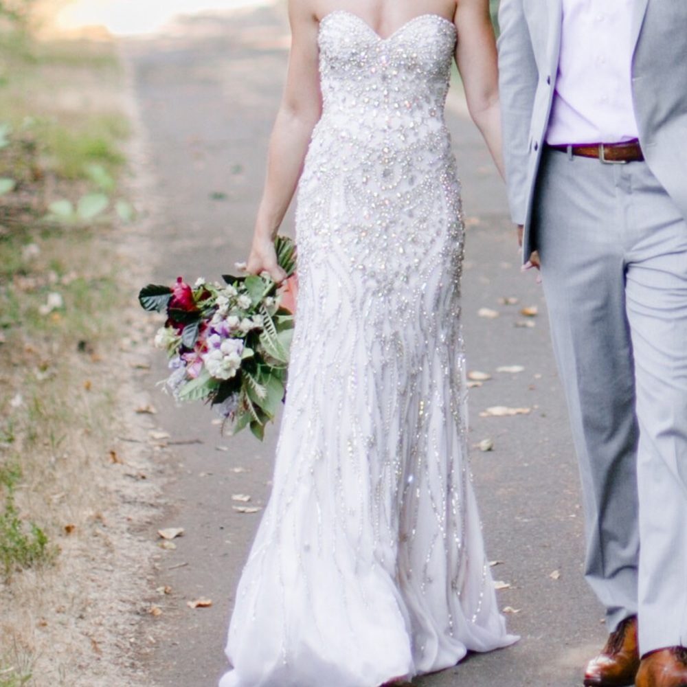 Beaded Tony Bowls wedding/pageant dress