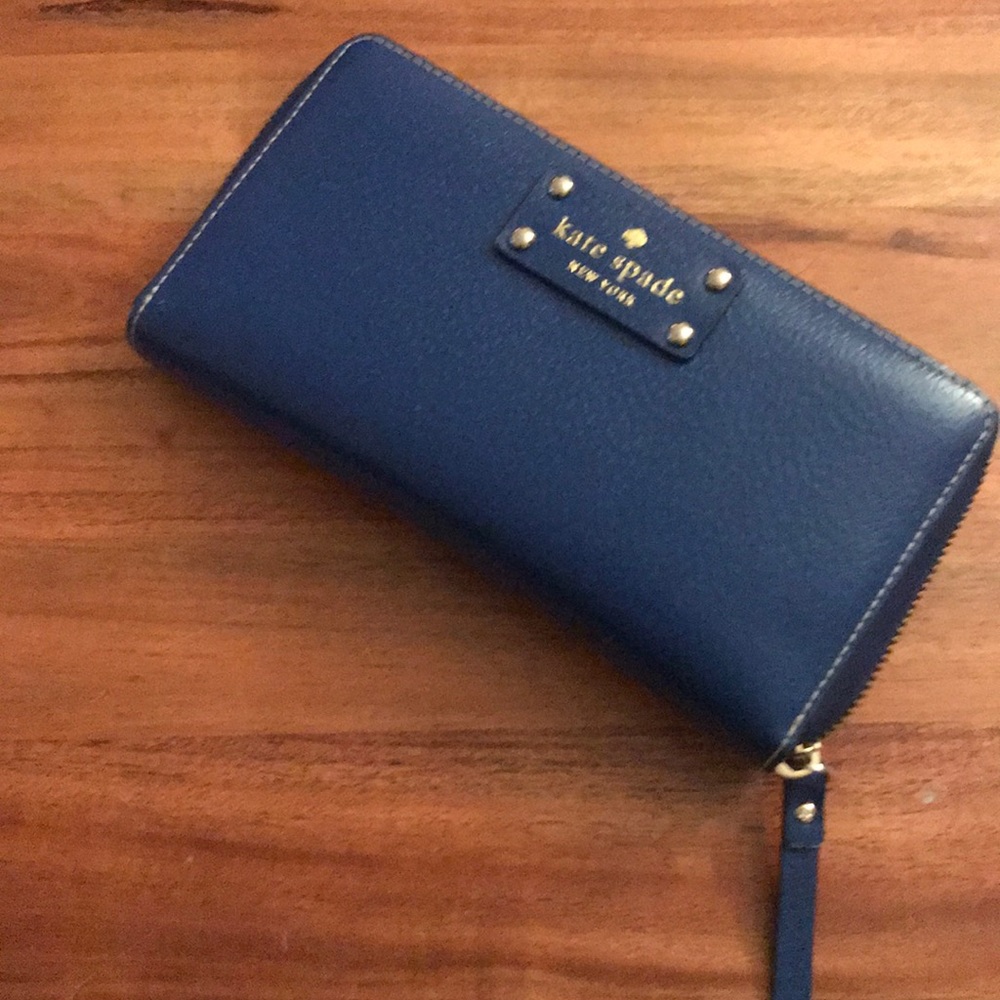 Colbalt blue Kate Spade wallet.