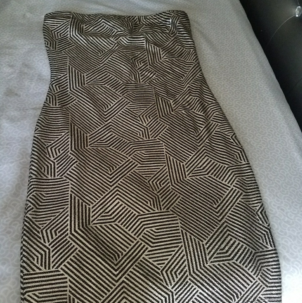 Gold tube dress