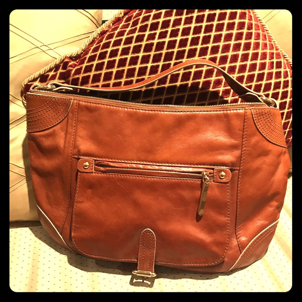 Via Spiga Tan Leather Hobo