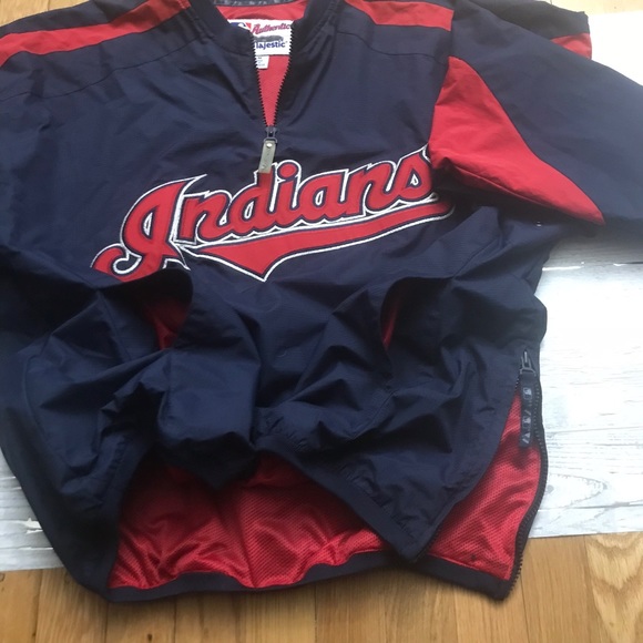 Majestic Cleveland Indians men's Baseball pullover - Picture 2 of 7