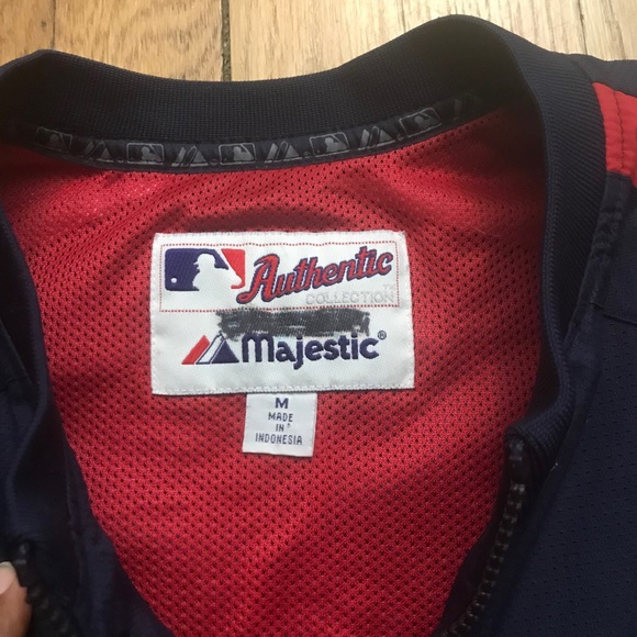 Majestic Cleveland Indians men's Baseball pullover - Picture 3 of 7