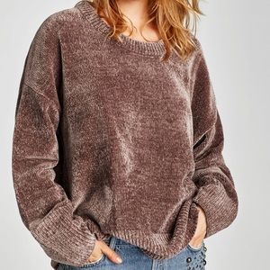 Zara chenille sweater in dusty pink