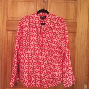 XL Jones New York chain pattern shirt