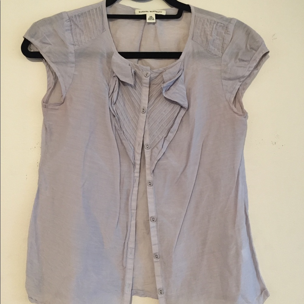 Banana Republic Cap Sleeve Dress Shirt
