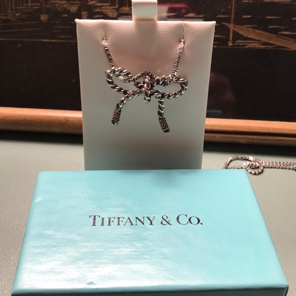 Tiffany & Co. Sterling Silver and 18k Bow Pin - Picture 4 of 4