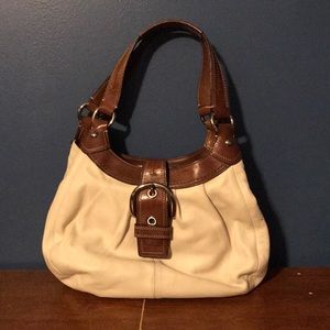 White leather Coach Bag