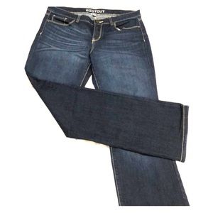 Low rise boot cut jeans