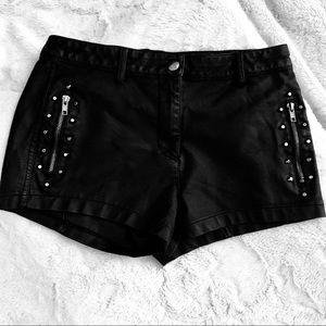 Forever 21 Faux Leather Studded Shorts