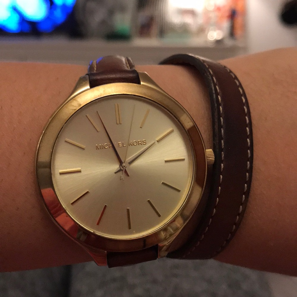 Micheal Kors Brown Wrap Around Watch