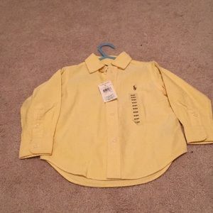 NWT Polo Ralph Lauren size 2T yellow button down
