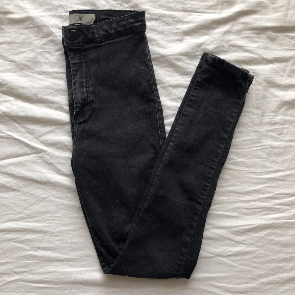 Topshop Petite Black High-waisted Skinny Jeans