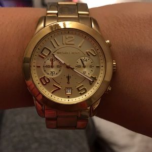 Gold Micheal Kors Watch Medium