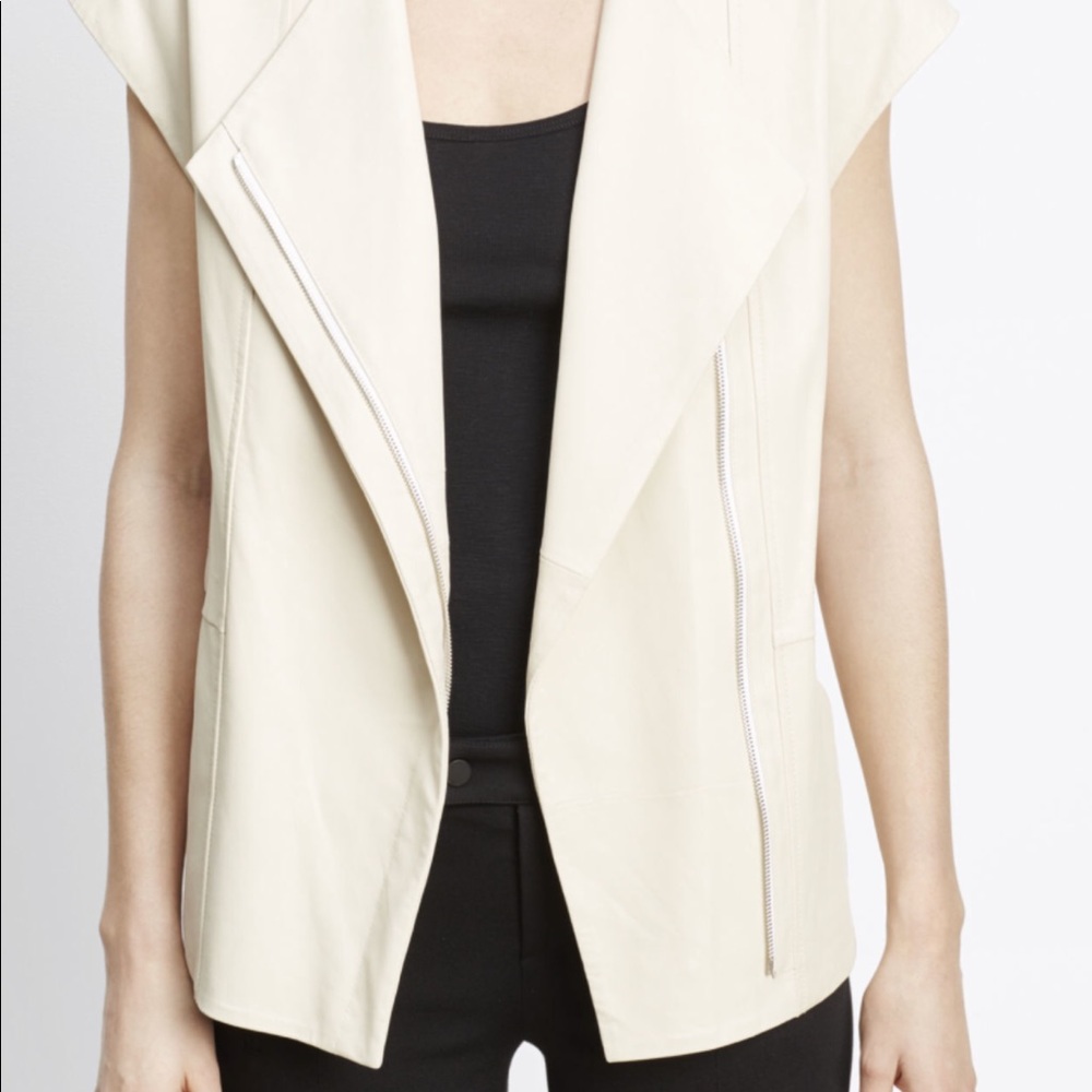 Vince leather jacket vest - Picture 2 of 5