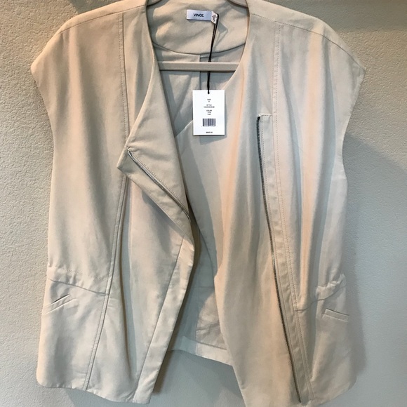 Vince leather jacket vest - Picture 3 of 5