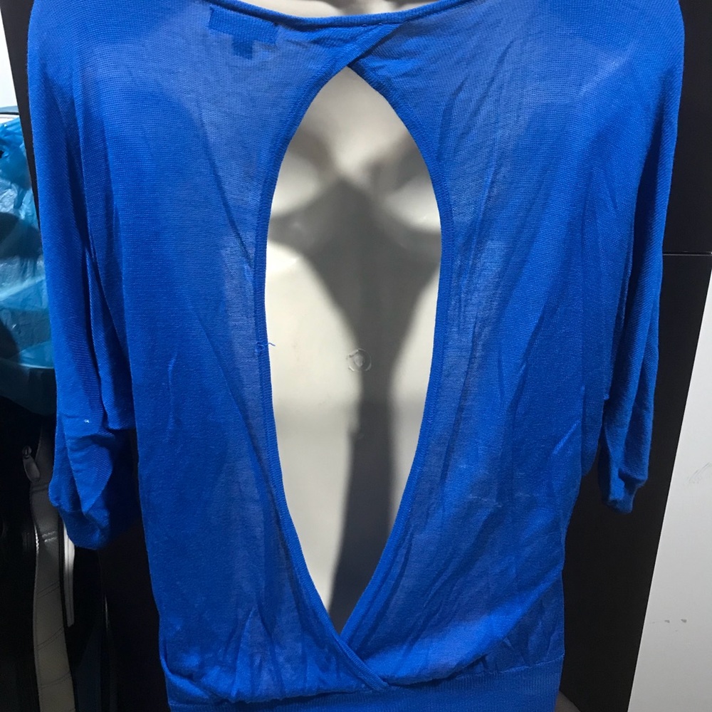 Express open back shirt