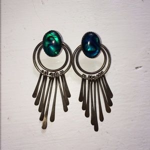 Sterling Silver Geometric Southwestern Earrings