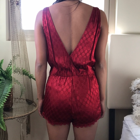 Winston White silk dot romper - Picture 2 of 3