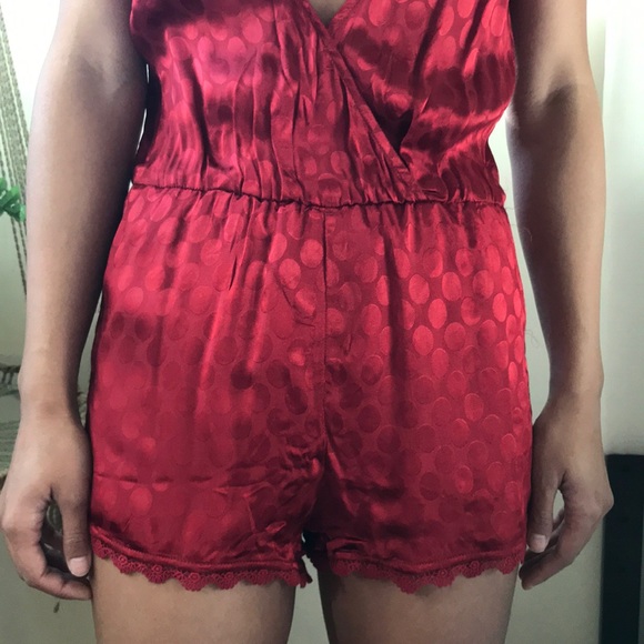 Winston White silk dot romper - Picture 3 of 3