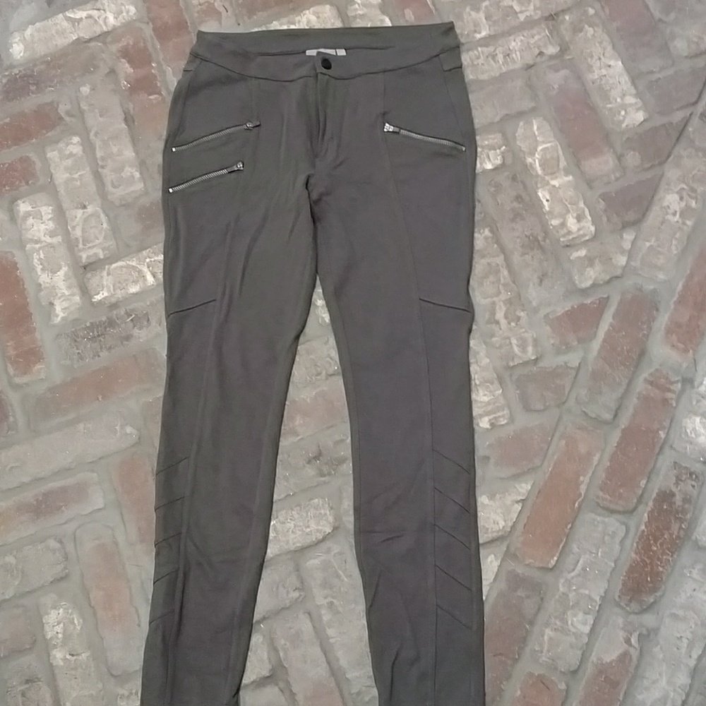 Athleta green moto leggings, size 6P