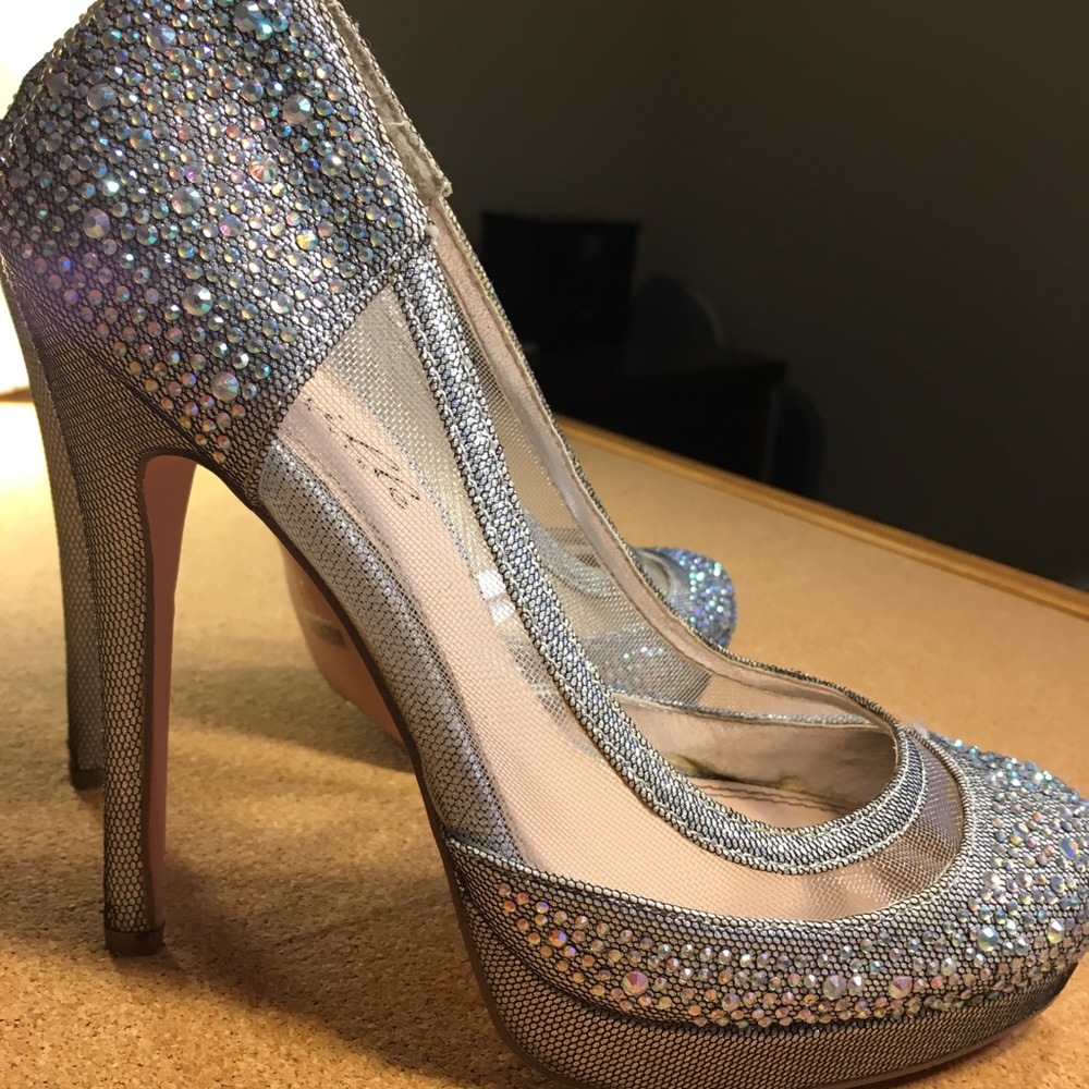 Silver glittery shoes