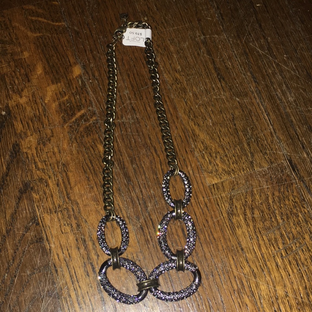 Loft black necklace with bling