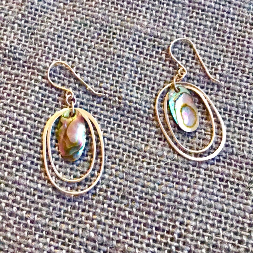 Silver & mother of pearl earrings