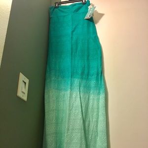 💚 NWT Knitted Turquoise Ombré Maxi Roxy Dress