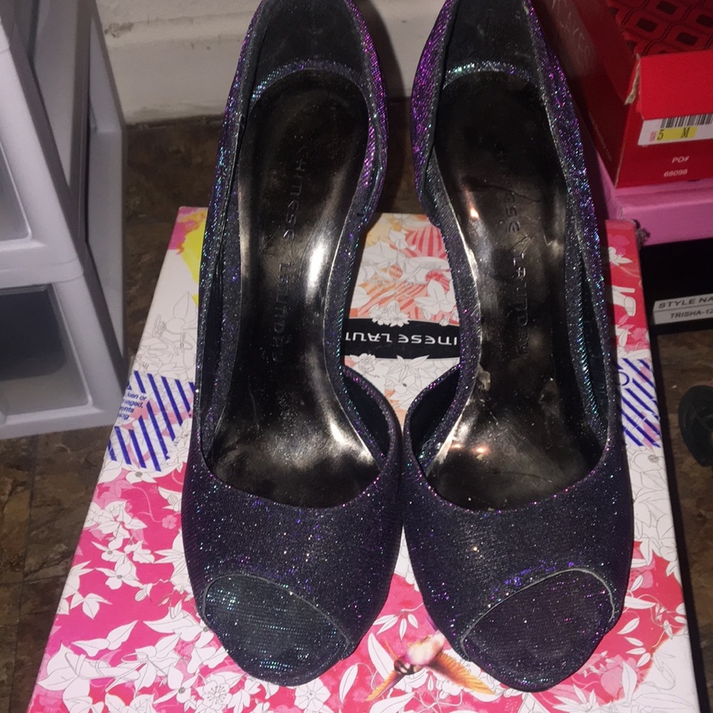Iridescent heel-purple/blue