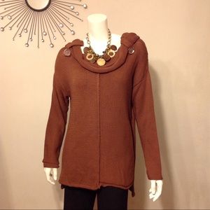 Pure Handknit "City Cowl" Pullover Sweater