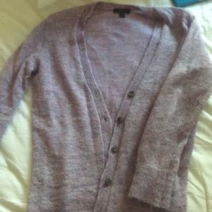 J crew lavender -heather cardigan