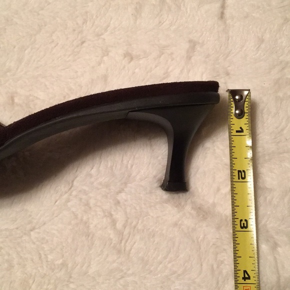 Suede chocolate brown shoes - low heel - Picture 5 of 6