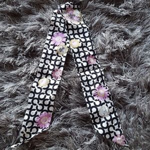 Coach silk ponytail scarf