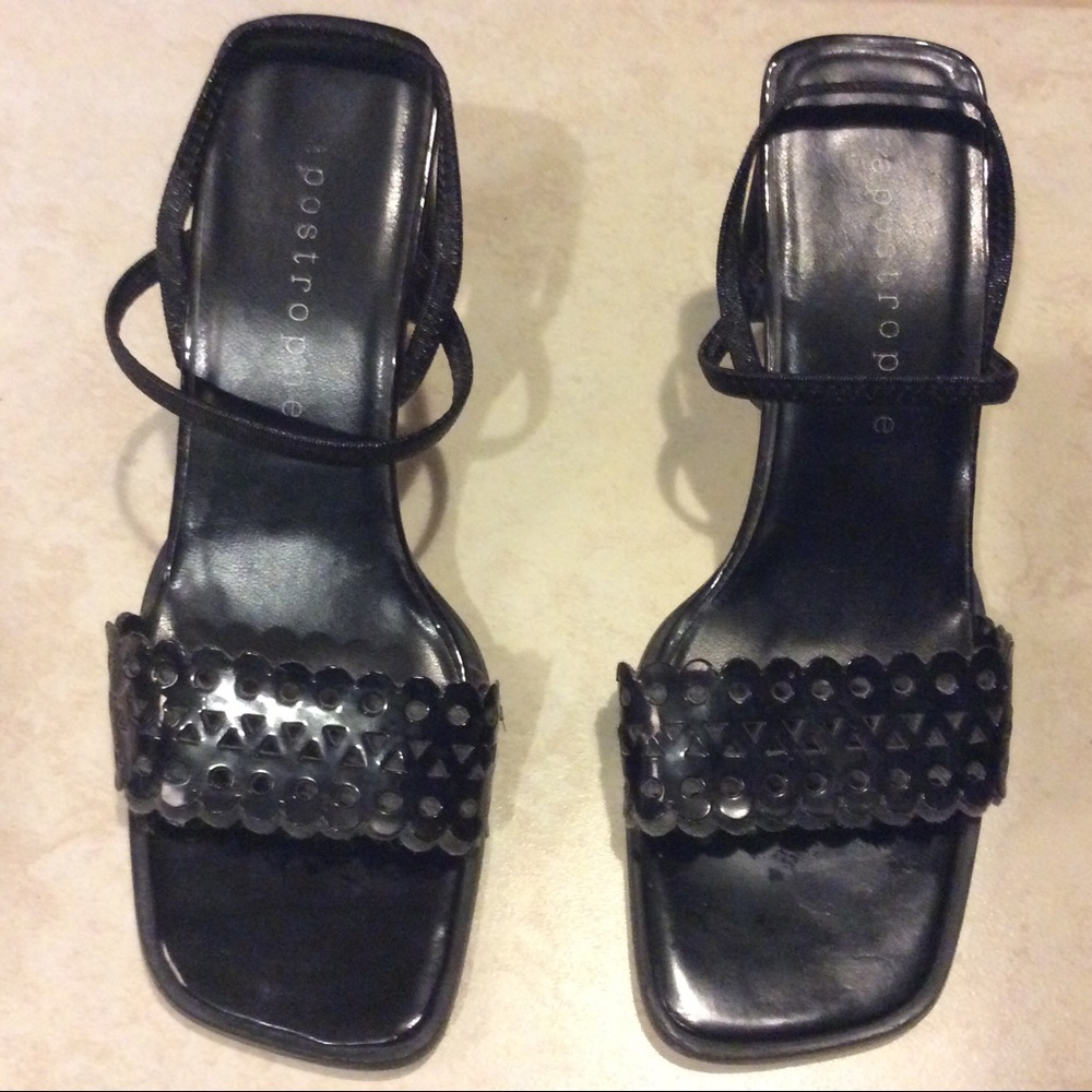 Apostrophe Black High Heels