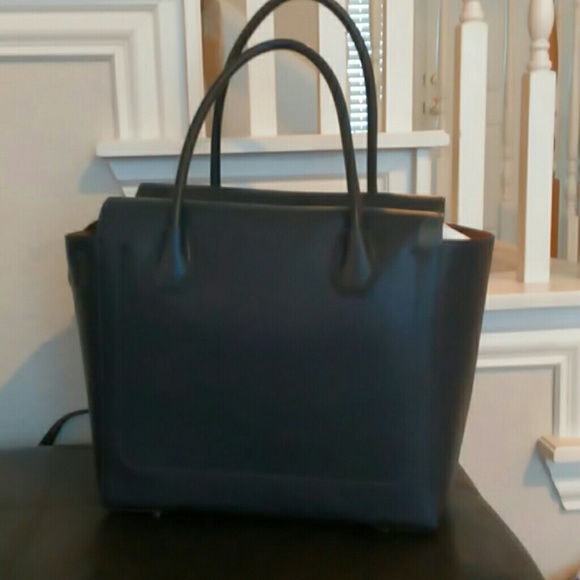 NWT MICHAEL KORS MERCER large satchel dark blue - Picture 2 of 8