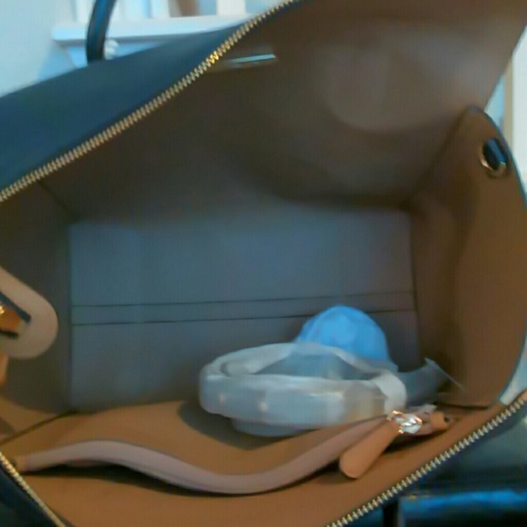 NWT MICHAEL KORS MERCER large satchel dark blue - Picture 4 of 8