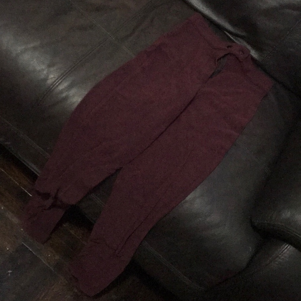 American apparel riding pants in burgundy