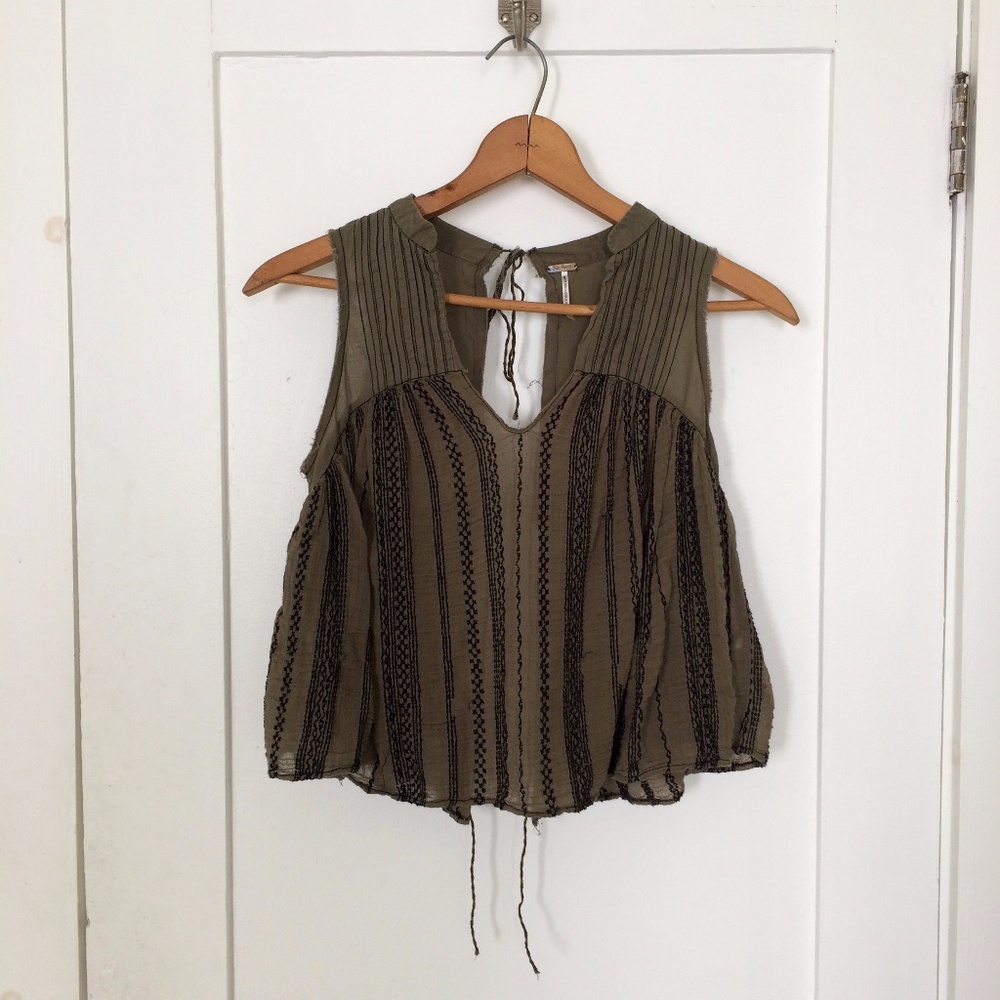 Free People Open Back Tank Top