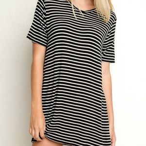 B&W Stripped Cozy Dress