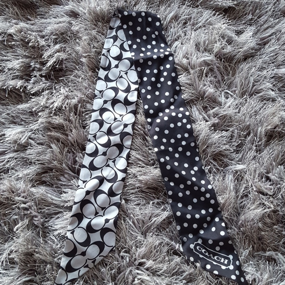 Coach silk ponytail scarf