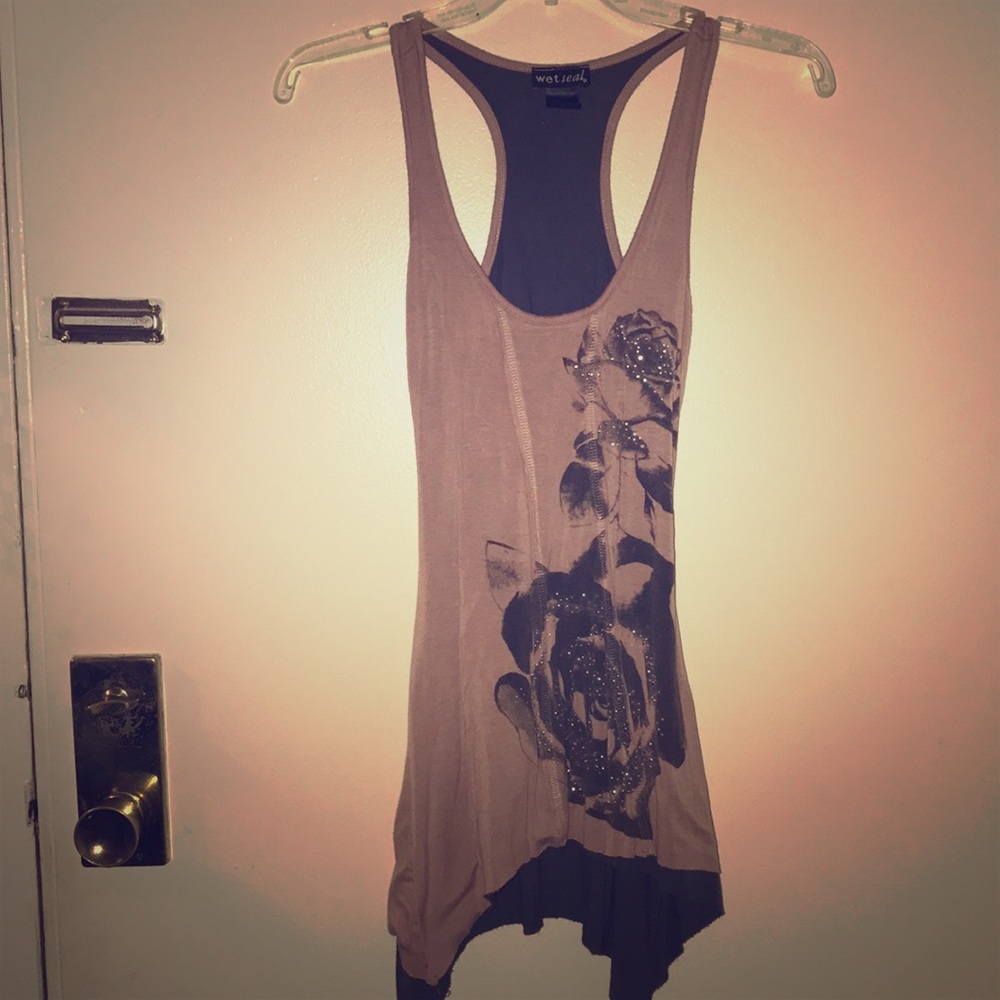 SALE 🌶 Racer tank - rose graphic