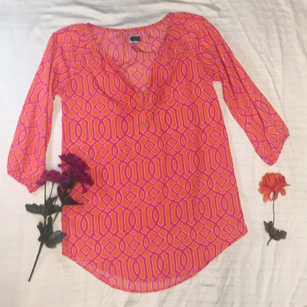 Orange and Pink Mud Pie Tunic
