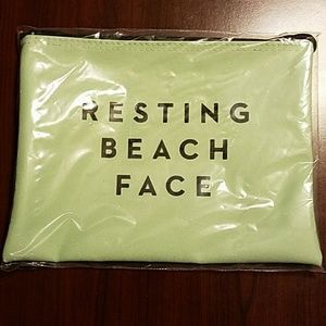 NIP MILLY Green Resting Beach Face zip pouch