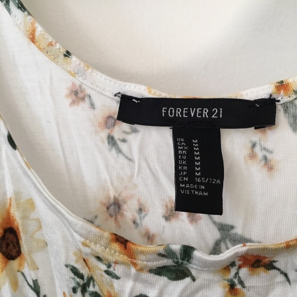 White Sunflower Print Romper | Forever21 - Picture 2 of 4