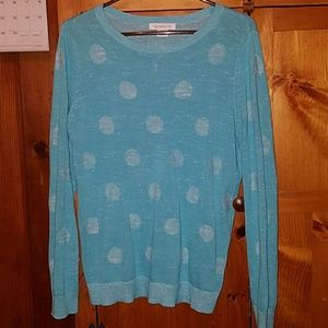Blue Polk a dot sweater
