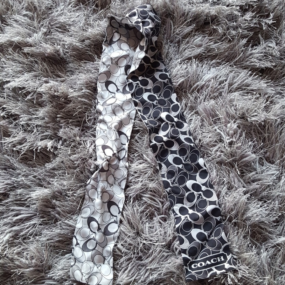 Coach silk ponytail scarf
