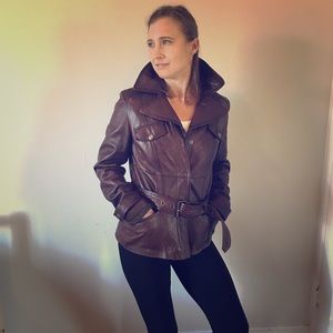 Gorgeous designer leather jacket by Kenneth Cole