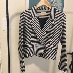 Reiss Sailor Striped Cropped Blazer M